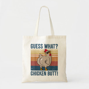 Tote Bag Drôle Devinez Ce Poulet Beurre Vintage Poulet De F