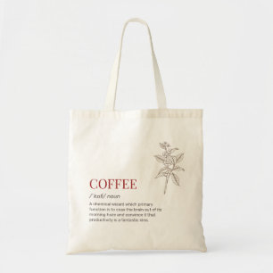 Tote Bag Drôle Dictionnaire de caféine Définition Café Witt