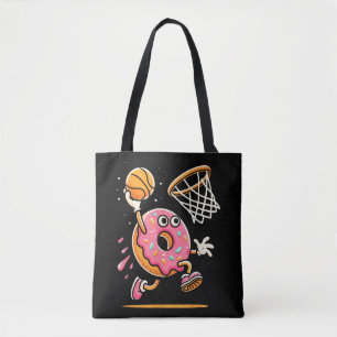 Tote Bag Drôle Donut Dunking Basketball Food Champ Sports D