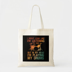 Tote Bag Drôle Drummer Art Pour Hommes Femmes Drum Player P