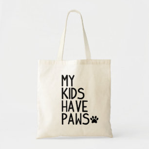 Tote Bag Drôle et mignon mes enfants ont des pattes