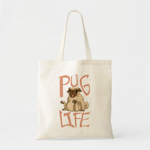 Tote Bag Drôle Et Mignonne Amoureux des chiens Carlin, Vie