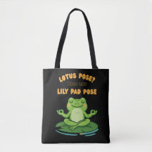 Drôle Frog Yoga Cartoon Lotus Lily Poche Conceptio