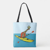 Tote Bag Drôle girafe kayak de mer (Dos)