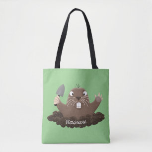 Tote Bag Drôle gopher de poche creusant dessin dessin de de