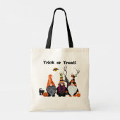 Tote Bag Drôle Halloween Gnomes Trick ou Treat (Dos)