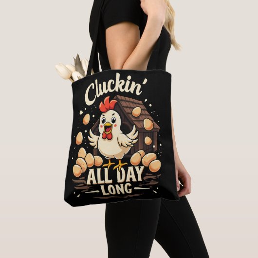 Tote Bag Drôle Humour de poulet Rustique vie agricole Jeu d (De près)