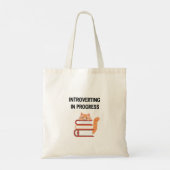 Tote Bag Drôle "Introverti en formation" avec chat (Dos)