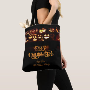 Tote Bag Drôle Jack o'Lantern Citrouilles Happy Halloween
