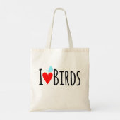 Tote Bag Drôle J'adore les oiseaux (Dos)
