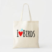 Tote Bag Drôle J'adore les oiseaux (Devant)