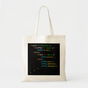 Tote Bag Drôle Java Programmer Coffee Coding Cadeau Pour Co