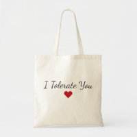 Drôle « Je te tolère » – Saint-Valentin sarcastiqu
