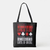 Tote Bag Drôle Joueur de pont écrasé par le jeu (Dos)