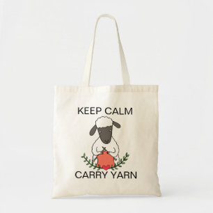 Tote Bag Drôle Knitter Cadeau Moutons Garder Calme Carry Fi