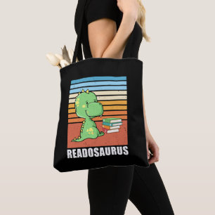Tote Bag Drôle Livre Readosaurus Dinosaur Lecture Dino Retr