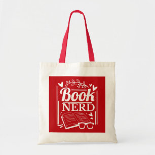 Tote Bag Drôle Livre rouge Nerd Citation livre Lover