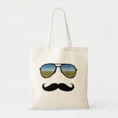 Tote Bag Drôle Lunettes de soleil Retro avec Moustache (Devant)