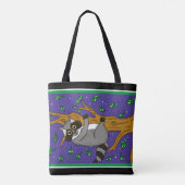 Tote Bag Drôle Main tiré Whimsical Raccoon (Dos)