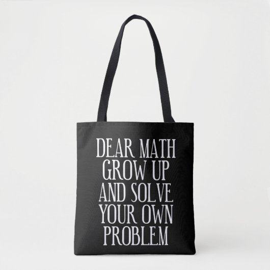 Tote Bag Drôle Math Dit (Devant)