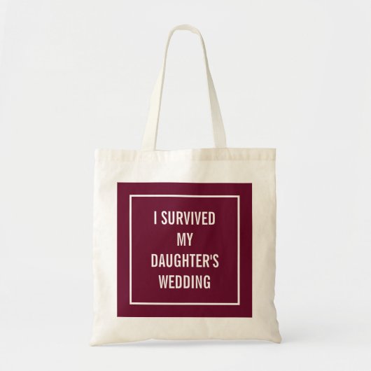 Tote Bag Drôle Mère de l'épouse Citation | Merlot rouge (Devant)