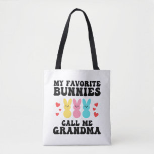 Tote Bag Drôle Mes lapins Favoris Appelez-Moi Grand-Mère