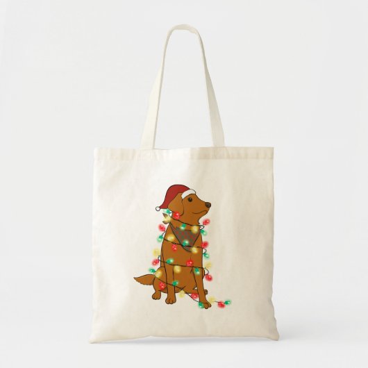 Tote Bag Drôle mignon chien de Noël (Devant)