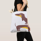 Tote Bag Drôle mignon dachshund pour parent chien long (De près)