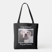Tote Bag Drôle mignon Grumpy Chien blanc 40e anniversaire N (Dos)