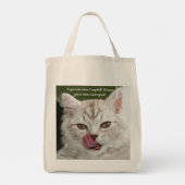 Tote Bag Drôle, Mignon Kitten Laissant Ses Boutiques (Dos)