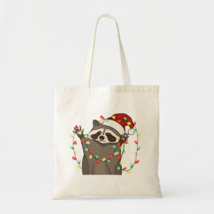 Tote Bag Drôle mignon Raccoon de Noël