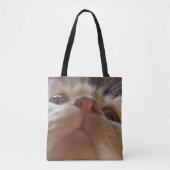 Tote Bag Drôle Mignonne Cat Yeux Macro (Devant)