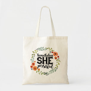 Tote Bag Drôle néanmoins elle a persisté meme vintage