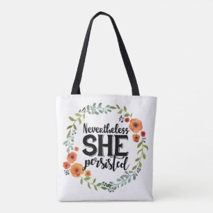 Tote Bag Drôle néanmoins elle a persisté meme vintage