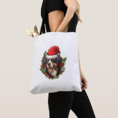 Tote Bag Drôle Noël Bernese Mountain Dog (De près)