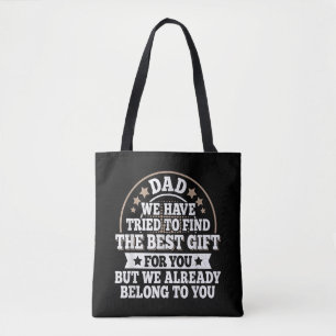 Tote Bag Drôle Papa Dit Graphisme Vintage Papa Père
