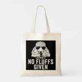 Tote Bag Drôle Pas De Fluffs Donné Jouet Standard Poodle Te (Dos)