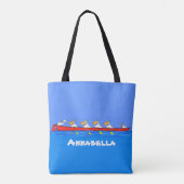 Tote Bag Drôle pélicans rameurs dessin animé (Dos)