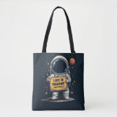 Tote Bag Drôle perdu dans la pensée astronaute l'illustrati (Devant)
