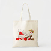 Tote Bag Drôle Père Noël et Reindeer Cartoon (Devant)