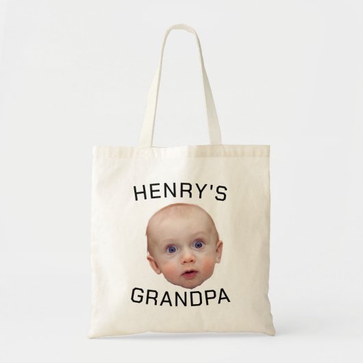 Tote Bag Drôle personnalisé visage bébé (Devant)