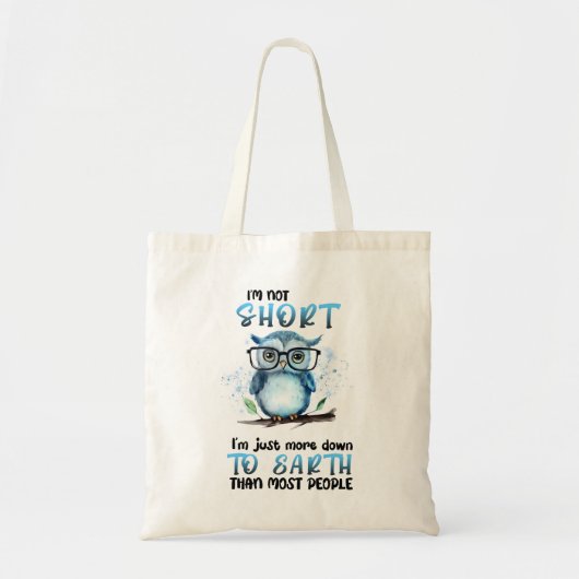 Tote Bag Drôle Petit Chouette Dit (Devant)