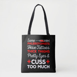 Tote Bag Drôle Phlebotomiste Cadeau Tatouages épais cuisses