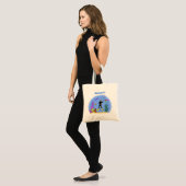 Tote Bag Drôle plongeur et poisson mer créatures dessin ani (Devant (modèle))