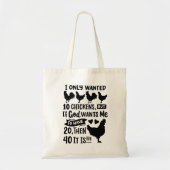 Tote Bag Drôle poulet (Devant)