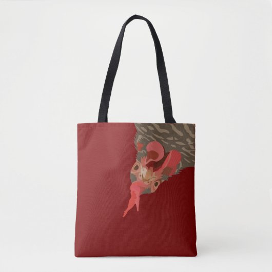Tote Bag Drôle poulet à l'envers (Devant)