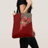 Tote Bag Drôle poulet à l'envers (De près)