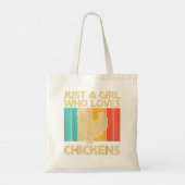 Tote Bag Drôle Poulet Art Pour Filles Maman Poulet Agricole (Dos)