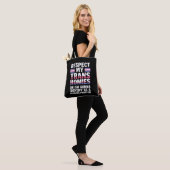 Tote Bag Drôle Respecte Mes Copains Trans Mois de la Fierté (Sur le modèle)