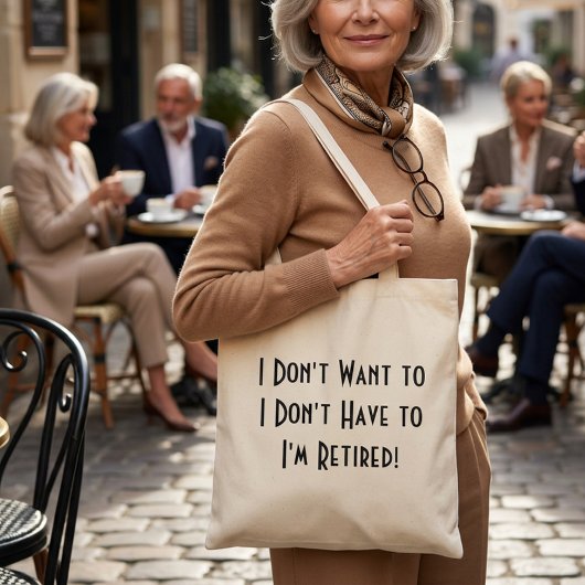 Tote Bag drôle retraite simple 